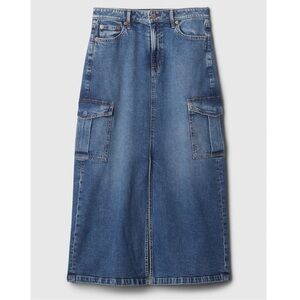 GAP Denim Cargo Maxi Skirt